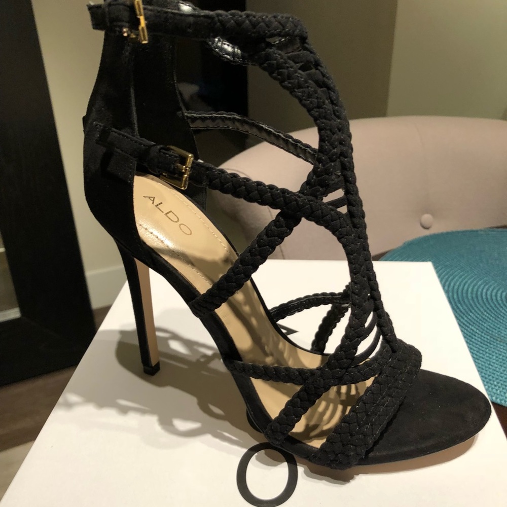 Aldo Sifony Black Suede Heels